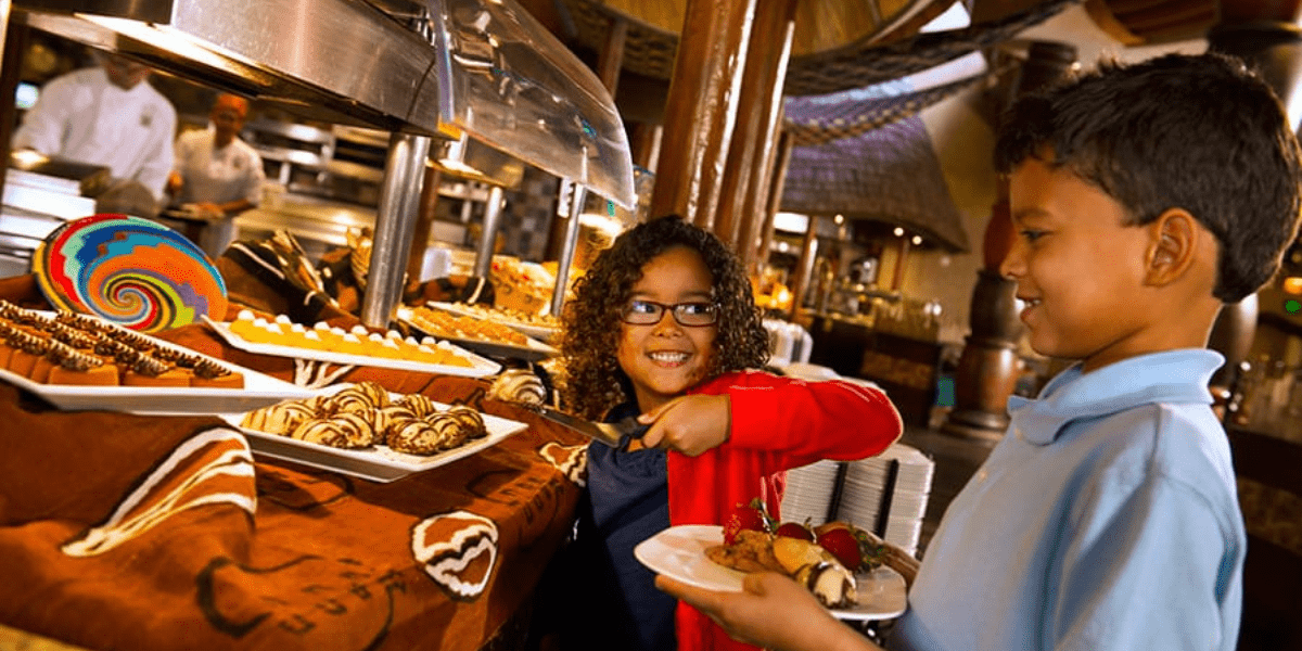 Underrated Dining Feature Image of Kids at Boma Buffet Line