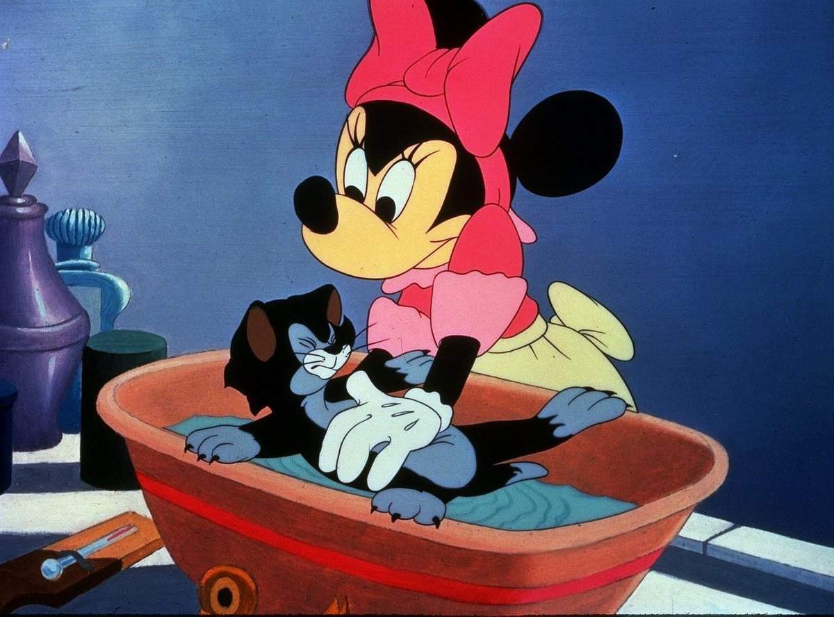 Bath Day Short Minnie and Figaro