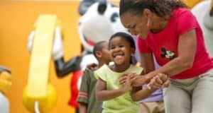 Child and parent at Disney's Pop Century