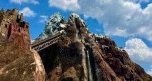 Expedition Everest track winding through the mountain peaks at Disney’s Animal Kingdom.