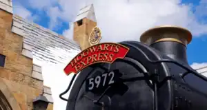 The Hogwarts Express at The Wizarding World of Harry Potter in Universal Orlando.